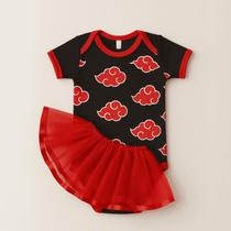 Conjunto Body Katsuki Naruto Com Saia e Fantasia Bebe Conjunto Body Katsuki Naruto Com Saia e Fantasia Bebe