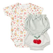 Conjunto Body M/C com Cobre Fraldas Punho Babadinho Suedine - Gatinhas - Mini & Co. Tamanho:2T