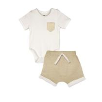 Conjunto Body M/C e Shorts Saruel Listrado Barra Virada - Bibe Tamanho:P Conjunto Body M/C e Shorts Saruel Listrado Barra Virada - Bibe Tamanho:P
