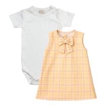 Conjunto Body M/C e Vestido com Laço Suedine - Cachorrinhas - Mini & Co. Tamanho:GG Conjunto Body M/C e Vestido com Laço Suedine - Cachorrinhas - Mini & Co. Tamanho:GG