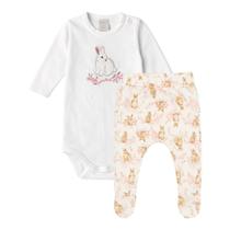 Conjunto Body M/L e Mijão Babadinho Suedine - Coelhinhas - Mini & Co. Tamanho:RN Conjunto Body M/L e Mijão Babadinho Suedine - Coelhinhas - Mini & Co. Tamanho:RN