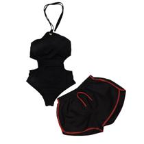 Conjunto Body Maio Com Bojo + Short - LISO Conjunto Body Maio Com Bojo + Short - LISO