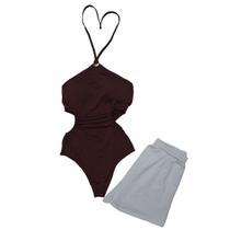 Conjunto Body Maio Liso Com Bojo + Short