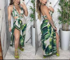 Conjunto Body/maiô + Páreo Saída De Praia Verão Conjunto Body/maiô + Páreo Saída De Praia Verão