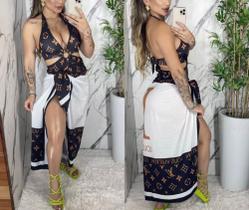 Conjunto Body/maiô + Páreo Saída De Praia Verão