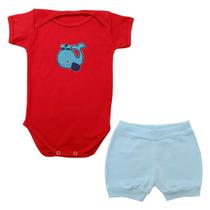 Conjunto Body Manga Curta Baleia + Shorts Conjunto Body Manga Curta Baleia + Shorts