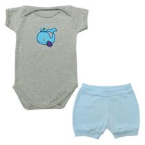 Conjunto Body Manga Curta Baleia + Shorts Conjunto Body Manga Curta Baleia + Shorts