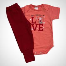 Conjunto Body Manga Curta e Calça Sofia Tamanho M