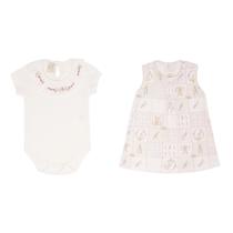 Conjunto Body Manga Curta Gola e Babado e Vestido - Lavandas - Mini & Co. Tamanho:1T Conjunto Body Manga Curta Gola e Babado e Vestido - Lavandas - Mini & Co. Tamanho:1T