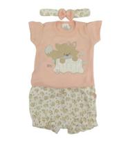 Conjunto body manga curta + shorts e tiara - tamanho p ao g 8217k - bicho molhado