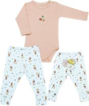 Conjunto Body Manga Longa e Calça - Ratinha Paris - Mini Bear