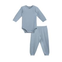 Conjunto Body Melange Azul Luar para Bebê - Dedeka Tamanho:GG