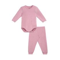 Conjunto Body Melange Rosa para Bebê - Dedeka Tamanho:P