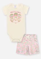 Conjunto Body Menina Estampado Cinti Conjunto Body Menina Estampado Cinti
