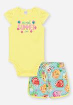 Conjunto Body Menina Estampado Cinti Conjunto Body Menina Estampado Cinti