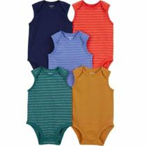 Conjunto Body Menino Regata Color Com 5 Peças Carters