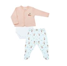 Conjunto Body Regata e Casaco com Calça - Ratinha Paris - Mini Bear