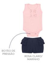 Conjunto BODY REGATA M/MALHA E SHORTS 0-3 - 6/9 M