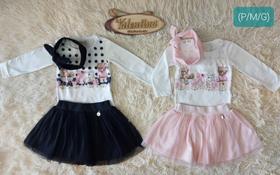 Conjunto Body/saia com faixa