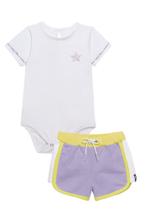 Conjunto Body Shorts Cotton Branco Nina Go