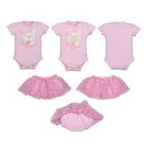 Conjunto Body Tapa Fralda Rosa Crochet Bebê Menina Laura Conjunto Body Tapa Fralda Rosa Crochet Bebê Menina Laura