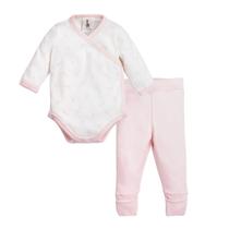 Conjunto Body Transpassado Sophie La Girafe Rosa Tam. PRE