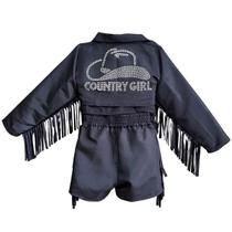 Conjunto Boiadeira "Country Girl" - Luxo e Estilo para Pequenas Estrelas! Tamanho 4 ao 16