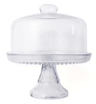 Conjunto Boleira Vidro Vitazza com Pé