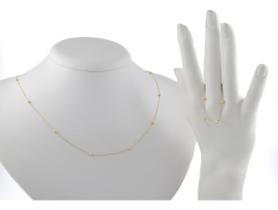 Conjunto Bolinhas Colar 45 Cm Pulseira 18 Cm 3.0 Ouro 18k Conjunto Bolinhas Colar 45 Cm Pulseira 18 Cm 3.0 Ouro 18k