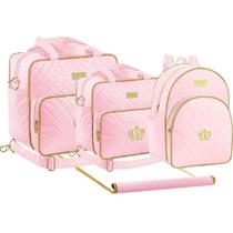 Conjunto Bolsa de Bebê Plike Baby Rosa Porta Enxoval