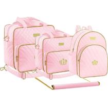 Conjunto Bolsa de Bebê Plike Baby Rosa Porta Enxoval