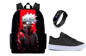 Conjunto Bolsa Mais tenis casual E Relogio Digital Led Lançamento