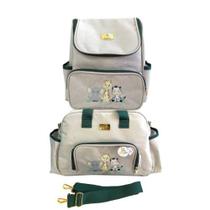 Conjunto Bolsa Maternidade Safari c/ Mochila Linho Sintético