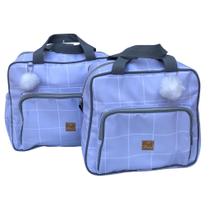 Conjunto Bolsa Maternidade W Baby Luxo 2 Pçs - Azul - Listrada