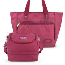 Conjunto Bolsa Térmica E Bolsa Shopper Jacki Design Vinho
