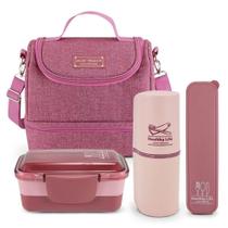Conjunto Bolsa Térmica Pote Marmita Porta Escova E Porta Talheres Concept-Analise Rosa Conjunto Bolsa Térmica Pote Marmita Porta Escova E Porta Talheres Concept-Analise Rosa
