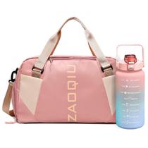 Conjunto Bolsa Viagens E Garrafa De Água Grande Squeeze 2l Trabalho Reforçado Basica Colorida Espaçosa Amigo Secreto Top