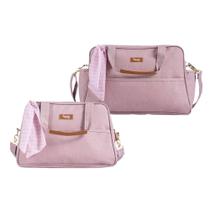Conjunto Bolsas de Maternidade Mescla Rosa Hug 2 peças M + G Conjunto Bolsas de Maternidade Mescla Rosa Hug 2 peças M + G