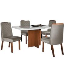 Conjunto Bom Pastor de Mesa Alfa com 4 Cadeiras Vigor Luxo