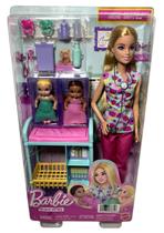 Conjunto Boneca Barbie Profissões Quero Ser Doutora Médica Pediatra Berçário Acompanha Acessórios Da Profissão Mattel Conjunto Boneca Barbie Profissões Quero Ser Doutora Médica Pediatra Berçário Acompanha Acessórios Da Profissão Mattel