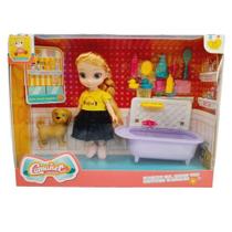 Conjunto Boneca Camaner 13 Peças Pet Shop- Loira- Quanhe Conjunto Boneca Camaner 13 Peças Pet Shop- Loira- Quanhe