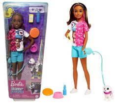 Conjunto Boneca Menina Morena Skipper Babá Pet De Cachorro - Primeiros Empregos Passeadora De Cães - Irmã Da Barbie - Babysitters - Mattel Conjunto Boneca Menina Morena Skipper Babá Pet De Cachorro - Primeiros Empregos Passeadora De Cães - Irmã Da Barbie - Babysitters - Mattel