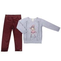 Conjunto Boneca Pied de Poule Feminino Manga Longa Have Fun 25206 Conjunto Boneca Pied de Poule Feminino Manga Longa Have Fun 25206