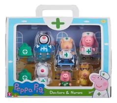 Conjunto Bonecos Peppa Pig Médicos E Enfermeiros - 6 Figuras