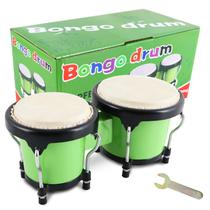 Conjunto Bongo Drum EastRock Green de 10 cm e 12,5 cm para adultos Conjunto Bongo Drum EastRock Green de 10 cm e 12,5 cm para adultos