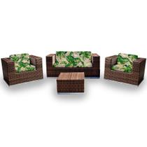 Conjunto Bora Bora - 1 Sofá 2 Lugares + 2 Poltronas + 1 Mesa de Centro - Egeias Conjunto Bora Bora - 1 Sofá 2 Lugares + 2 Poltronas + 1 Mesa de Centro - Egeias