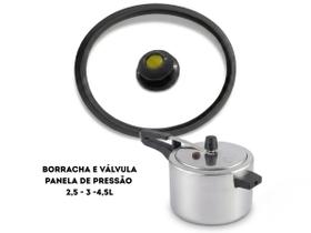 Conjunto Borracha e Válvula 2,5/3/4,5L Panela de Pressão Marlux