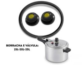 Conjunto Borracha e Válvula para Panela de Pressão 15/20/25L