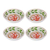 Conjunto Bowl Cerâmica Pintado À Mão Coleção Luiz Salvador