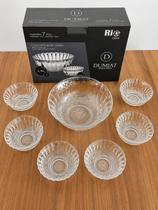 Conjunto Bowl de Vidro Dumiat Konia 7 Peças Rio Glass Tigela Grande 1,4L 6 Bowls 245ml Conjunto Bowl de Vidro Dumiat Konia 7 Peças Rio Glass Tigela Grande 1,4L 6 Bowls 245ml